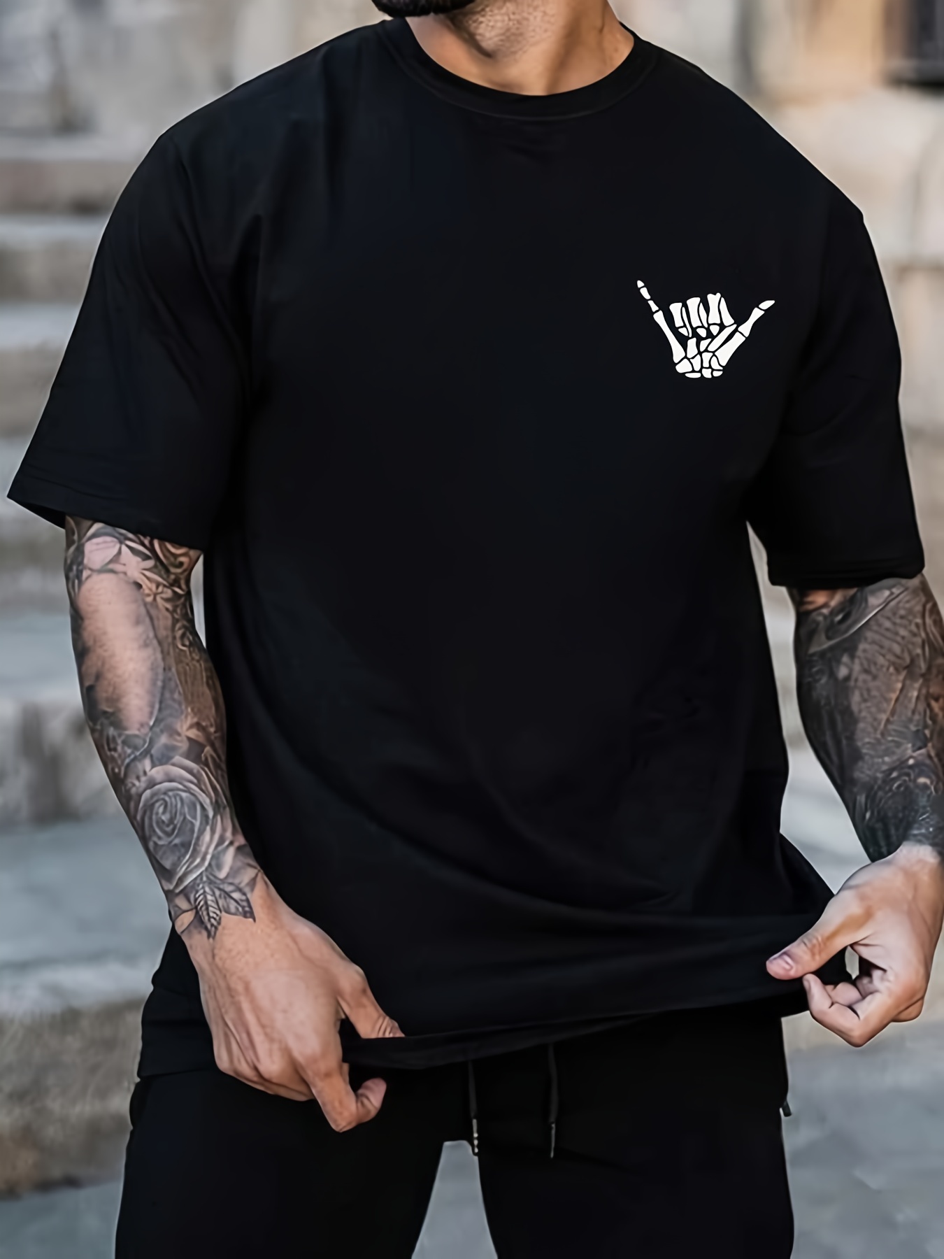 tees for and roll print t shirt casual short sleeve crew neck tshirt for fall graphic tees for men tops as gifts details 5