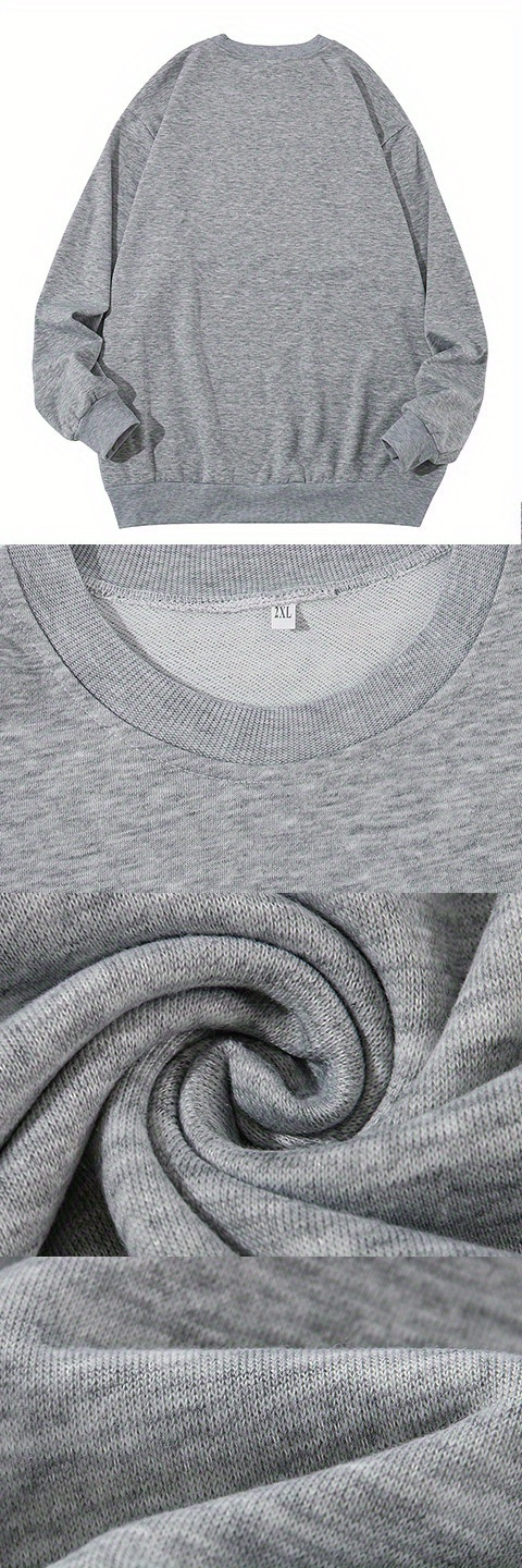 plus size mens sweatshirt made in the 70 crew neck pullover mens clothing details 5