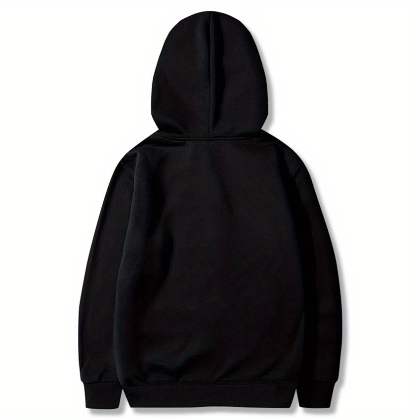 plus size mens solid hoodies oversized hooded sweatshirt for autumn winter mens clothing details 1