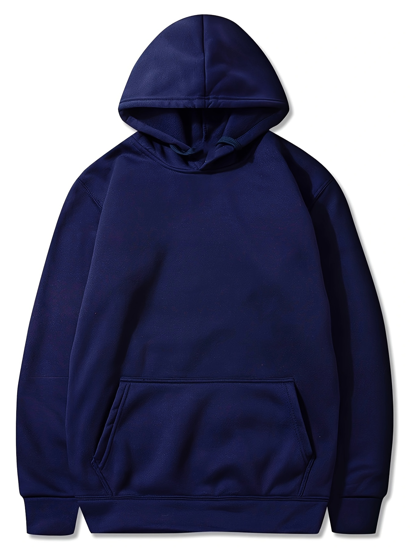 plus size mens solid hoodies oversized hooded sweatshirt for autumn winter mens clothing details 4