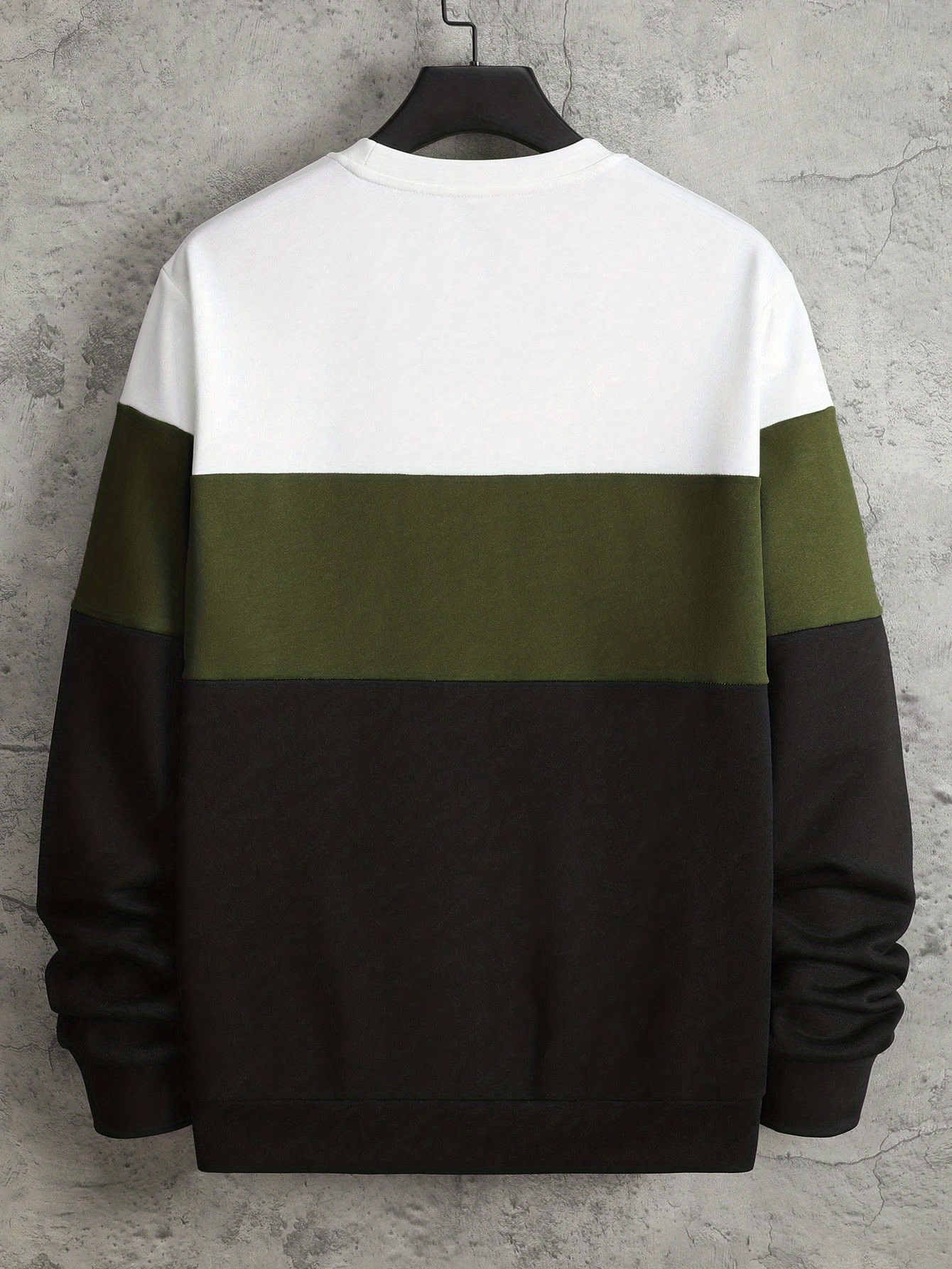 plus size mens   sweatshirt for spring autumn oversized trendy crew neck pullover tops for males mens clothing details 4