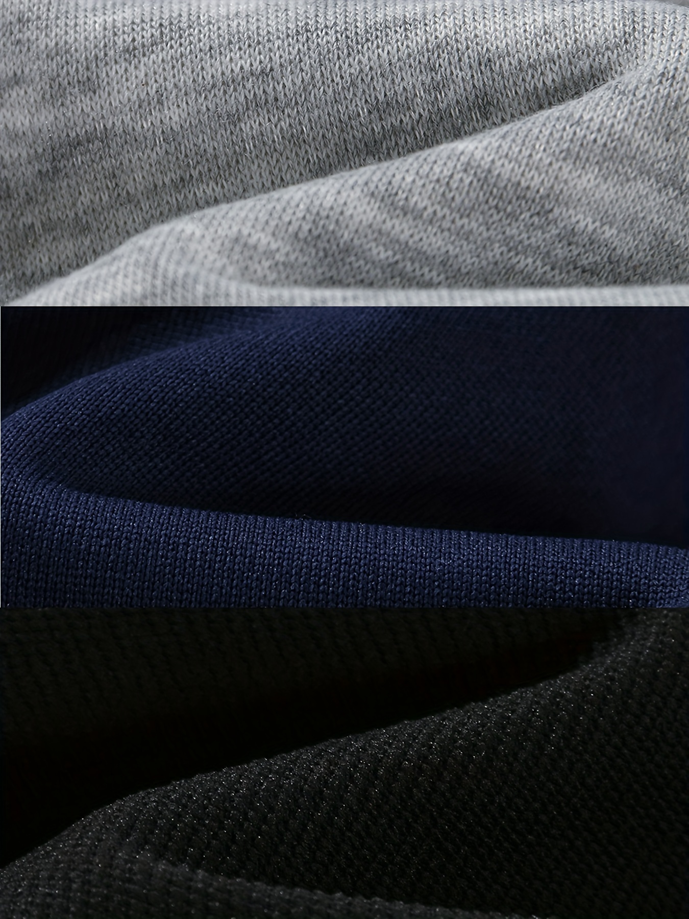 1 2 3pcs plus size mens solid sweatshirts for autumn winter mens clothing details 4